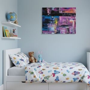 HANDCRAFTED Artwork Canvas HANDPAINTED Painting Abstract Colorful Wall Art Decor